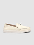 Cabani %100 Hakiki Deri Bej Kadın Loafer