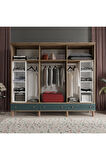 SOHO 6 KAPAKLI YEŞİL GARDIROP TAMAMI MDF