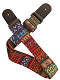 Rj200-C4 Gitar Askısı Deluxe Guitar Strap Deri Başlıklı 2 Katlı