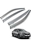 Peugeot 301 Mügen Cam Rüzgarlığı Kromlu Rüzgarlık ( Paslanmaz Kromlu ) 2012 Sonrası FÜME RENK