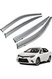 Toyota Corolla Mügen Cam Rüzgarlığı Kromlu Rüzgarlık (Paslanmaz Kromlu) Sedan  2013 - 2018 FÜME RENK
