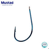 Mustad 496 Çapraz Tekli Olta İğnesi Mavi #2/0 (25 adet)