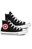 Captain America Canvas Design Sneaker Spor Ayakkabı