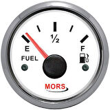 MORS YAKIT GÖSTERGESİ 12-24 V BEYAZ ÇAP:55 mm TEKNE YAT