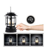 Bluetooth Hoparlör Özellikli Dimerli Led Kamp Lambası HS66 TdrTR