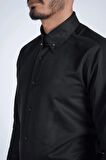 Guild Slim Fit Siyah Çizgili Gömlek
