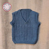 Uretti - Talia 8659 - 8748 El Örgüsü Mavi Erkek Çocuk Süveter - 2 Yaş
