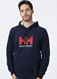 Helly Hansen Hh Hh Logo Hoodie Kapüşonlu Normal Kalıp Lacivert Erkek Sweatshirt