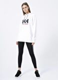 Helly Hansen Hh Hh Logo Hoodie Kapüşonlu Normal Kalıp Beyaz Erkek Sweatshirt