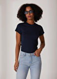 Helly Hansen Bisiklet Yaka Lacivert Kadın T-Shirt HHA.48373_W HH TECH T-SHIRT