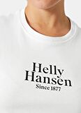 Helly Hansen Beyaz Kadın Bisiklet Yaka Baskılı T-Shirt HHA.54080_W CORE GRAPHIC