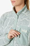Helly Hansen Helly Hansen W imperial Printed Pile Snap Kadın Yeşil Polar 63373-462