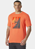 Helly Hansen HHA.34419_HELLY HANSEN HP RACE GRAP Turuncu Bisiklet Yaka Normal Düz Erkek T-Shirt