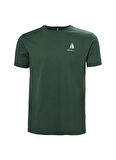 Helly Hansen HHA.54601_HELLY HANSEN SHORELINE T- Yeşil Bisiklet Yaka Normal Düz Erkek T-Shirt