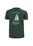 Helly Hansen HHA.54601_HELLY HANSEN SHORELINE T- Yeşil Bisiklet Yaka Normal Düz Erkek T-Shirt