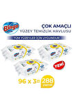 Bingo Pratik Yüzey Temizlik Havlusu Limon Kokulu 96x3 (288 YAPRAK)