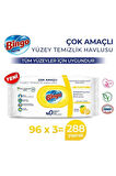 Bingo Pratik Yüzey Temizlik Havlusu Limon Kokulu 96x3 (288 YAPRAK)