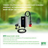 SGSTEC Home 7,4kW - 22kW Type2 32A 7mt Kablolu Elektrikli Araç Şarj Cihazı  