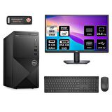 Dell Vostro 3910MT i3 12100 8GB 256GB SSD FDOS N3563VDT3910 MASAÜSTÜ PC & 23.8" MONİTÖR