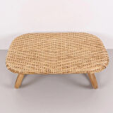 Reyo Katlanabilir 60x40x20cm Doğal Rattan Sehpa Yatak, Koltuk Üstü, Laptop Sehpası