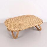 Reyo Katlanabilir 60x40x20cm Doğal Rattan Sehpa Yatak, Koltuk Üstü, Laptop Sehpası