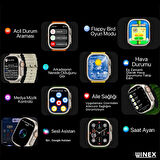Winex Watch 8 Pro Max Amoled Ekran Android İos Uyumlu Akıllı Saat Siyah