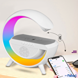ScHitec Bluetooth Hoparlörlü Kablosuz Şarj Özellikli Masa ve Gece Lambası
