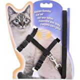 Pratik Kedi Tasması Ayarlanabilir Yavru ve Yetişkin Kedi Bel ve Göğüs Tasması 120 cm