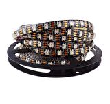 Robotistan WS2812B Adreslenebilir RGB Şerit Led - 60 Led IP65 - Silikon Korumalı (Su geçirmez) - 5m