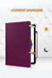 Qpen iPad 4 9.7 inç Uyumlu 360° Tablet Deri Kılıf