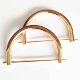 Çanta Aksesuar Taba Derili Üveyik Model Metal Çanta Sapı