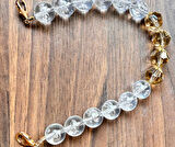 Çanta Aksesuar 38 Cm Şeffaf Yuvarlak-Bakır Petek Model  Çanta Sapı Light Metalli