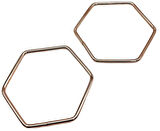 Çanta Aksesuar Gümüş Renk Altıgen Model Çift Metal Çanta Sapı