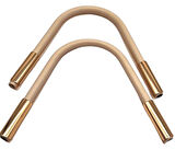 Çanta Aksesuar ZT Model Suni Derili Metal Çanta Sapı Krem Renk Light Gold Metal