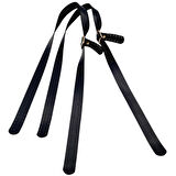 Çanta Aksesuar Suni Deri Tek Tokalı Ayarlanabilir Çift Çanta Sapı Siyah Renk Light Gold Metal