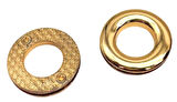 Çanta Aksesuar Light Gold Renk Yuvarlak Vidalı Kuş Gözü 2 Adet (İç ölçüsü 1.8 cm, Dış Ölçüsü 3.2 cm )