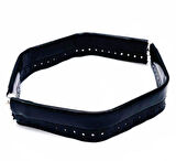 Çanta Aksesuar Siyah Rugan Renk Derili Metal Çanta Ağzı 24 Cm