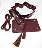 Çanta Aksesuar Bordo Renk Torba Çanta Seti