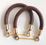 Çanta Aksesuar Örme Çanta Sapı, Koyu Kahve Renk