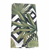 Nusrat Bilişim Çanta Aksesuar 90X50 Cm Duck Kumaş Astarlık Siyah Kare Zemin Desen