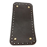 Çanta Aksesuar Gerçek Deri Koyu Kahve 25X12 cm Dikdörtgen Light Gold Metalli Çanta Tabanı