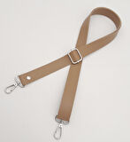 Çanta Aksesuar Suni Deri Ayarlı Çanta Sapı 120X2.4 Cm Vizon Gümüş Metal