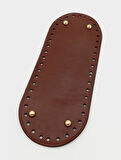 Çanta Aksesuar Suni Deri Bordo Renk 30X12 cm Oval Çanta Tabanı (Light Gold Aparatlı)