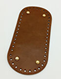 Çanta Aksesuar Suni Deri Taba Renk 25X12 cm Oval Çanta Tabanı (Light Gold Aparatlı)
