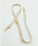 Çanta Aksesuar 120X2 Cm Tek Kat Krem Suni Deri Light Gold Tokalı Çanta Sapı