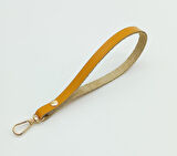 Çanta Aksesuar Gerçek Deri Hardal Renk Elcik Light Gold Metalli