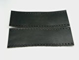 Çanta Aksesuar Siyah Gerçek Deri Tutma Sapı 18X6 Cm Simit Sap