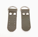 Çanta Aksesuar Haki Tek Kat Suni Deri Sapucu Böce Gümüş Metalli