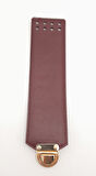 Çanta Aksesuar Bordo Renk Suni Deri 25X6 Cm Çanta Kapağı