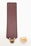 Çanta Aksesuar Bordo Renk Suni Deri 25X6 Cm Çanta Kapağı